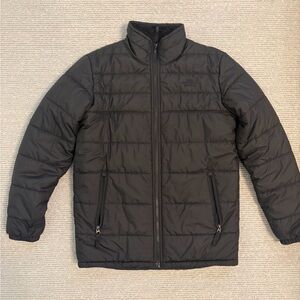 Boys North Face Black Puffer Jacket Reversible Sherpa/fleece size XL (18/20)